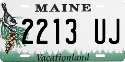 ME license plate 2213UJ