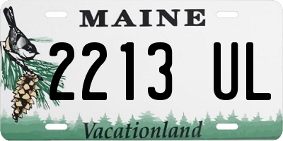 ME license plate 2213UL