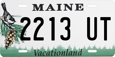 ME license plate 2213UT