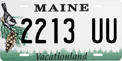 ME license plate 2213UU