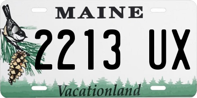 ME license plate 2213UX