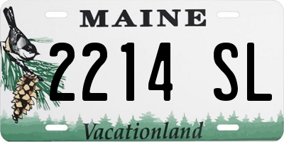 ME license plate 2214SL