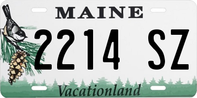 ME license plate 2214SZ