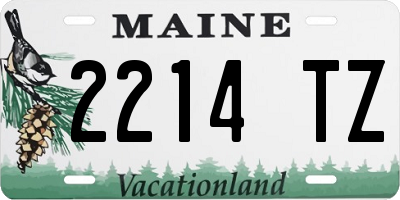 ME license plate 2214TZ