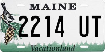 ME license plate 2214UT