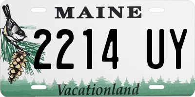 ME license plate 2214UY