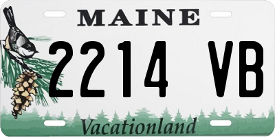 ME license plate 2214VB