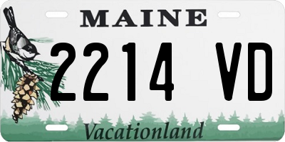 ME license plate 2214VD