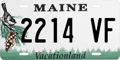 ME license plate 2214VF
