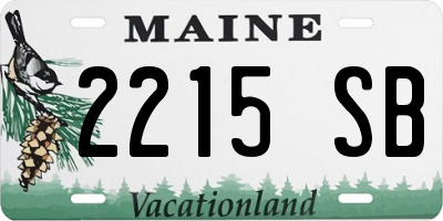 ME license plate 2215SB