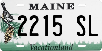 ME license plate 2215SL