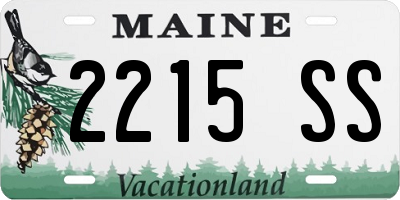 ME license plate 2215SS