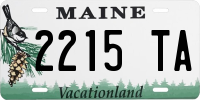 ME license plate 2215TA