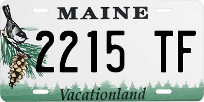 ME license plate 2215TF