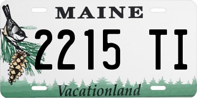 ME license plate 2215TI