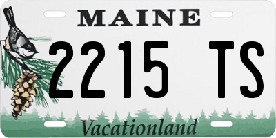 ME license plate 2215TS
