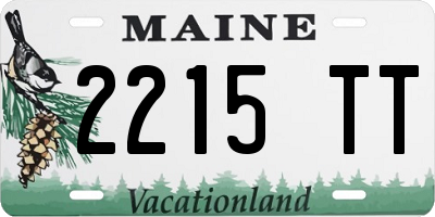 ME license plate 2215TT