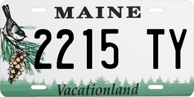 ME license plate 2215TY