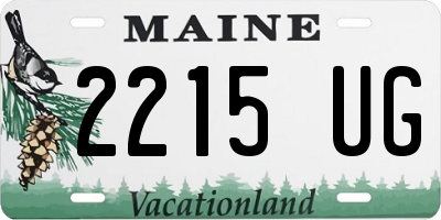 ME license plate 2215UG