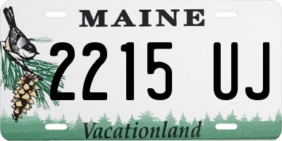 ME license plate 2215UJ