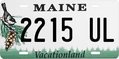 ME license plate 2215UL