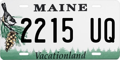 ME license plate 2215UQ