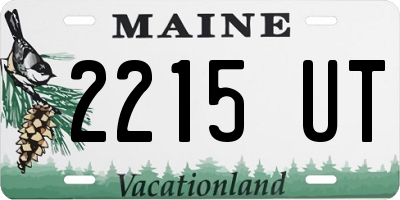 ME license plate 2215UT