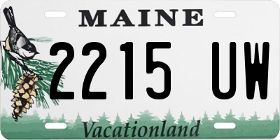 ME license plate 2215UW