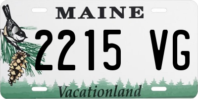 ME license plate 2215VG