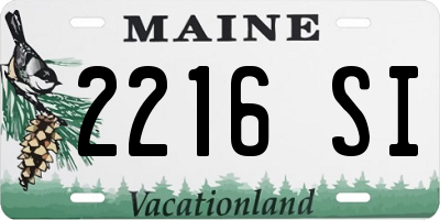ME license plate 2216SI