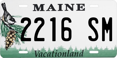 ME license plate 2216SM