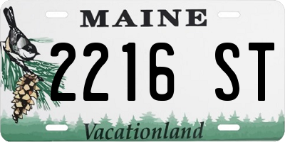 ME license plate 2216ST