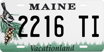 ME license plate 2216TI