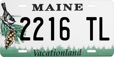 ME license plate 2216TL