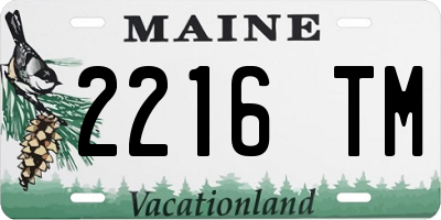 ME license plate 2216TM