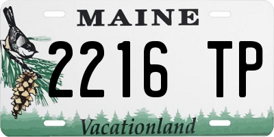ME license plate 2216TP