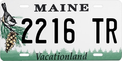 ME license plate 2216TR