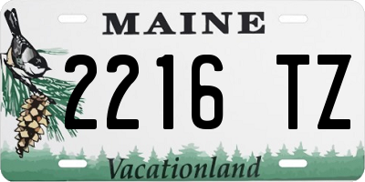 ME license plate 2216TZ