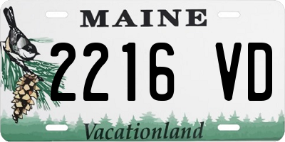 ME license plate 2216VD