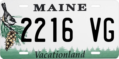 ME license plate 2216VG