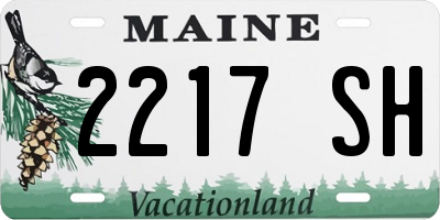 ME license plate 2217SH