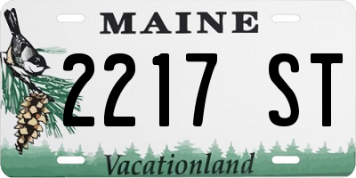 ME license plate 2217ST
