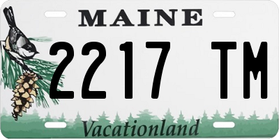 ME license plate 2217TM
