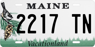 ME license plate 2217TN