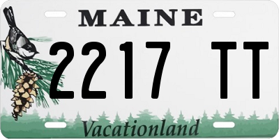 ME license plate 2217TT