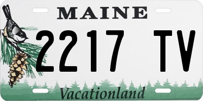 ME license plate 2217TV
