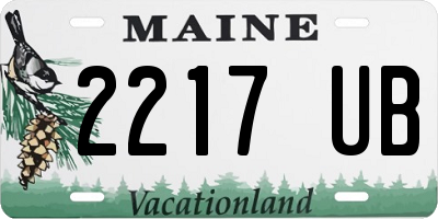 ME license plate 2217UB
