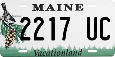 ME license plate 2217UC