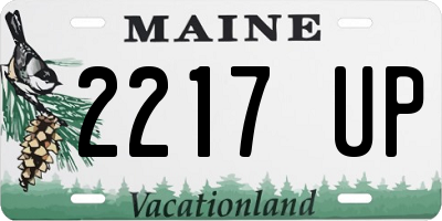 ME license plate 2217UP