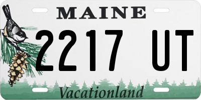 ME license plate 2217UT